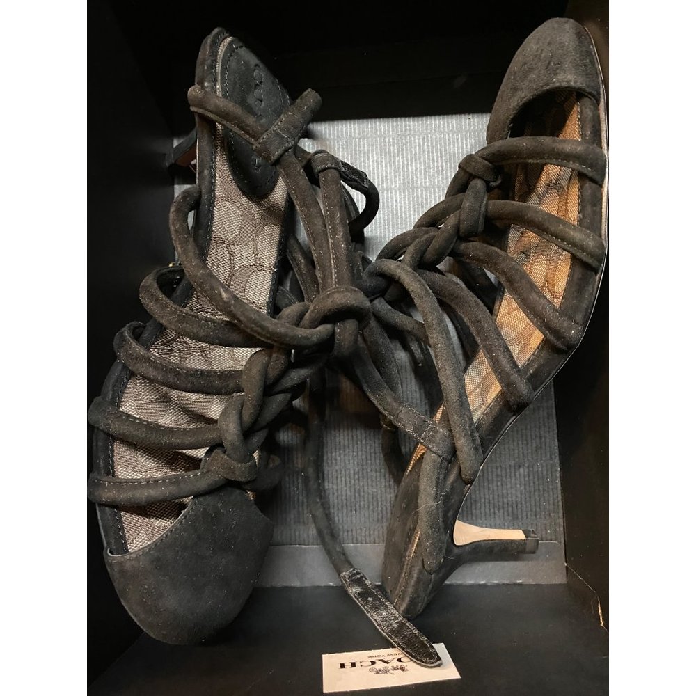 Coach Women's Runway Strappy Dress Sandals Black Size 10 B NWD - Picture 4 of 6